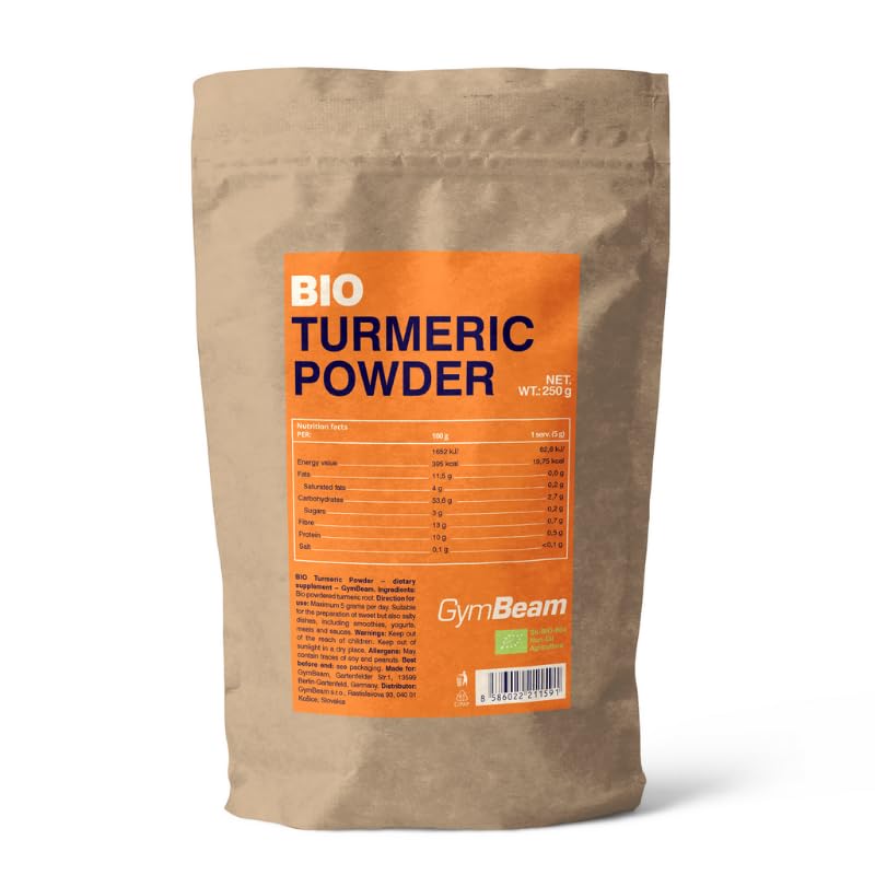 Polvo de cúrcuma orgánico GymBeam, 250 g