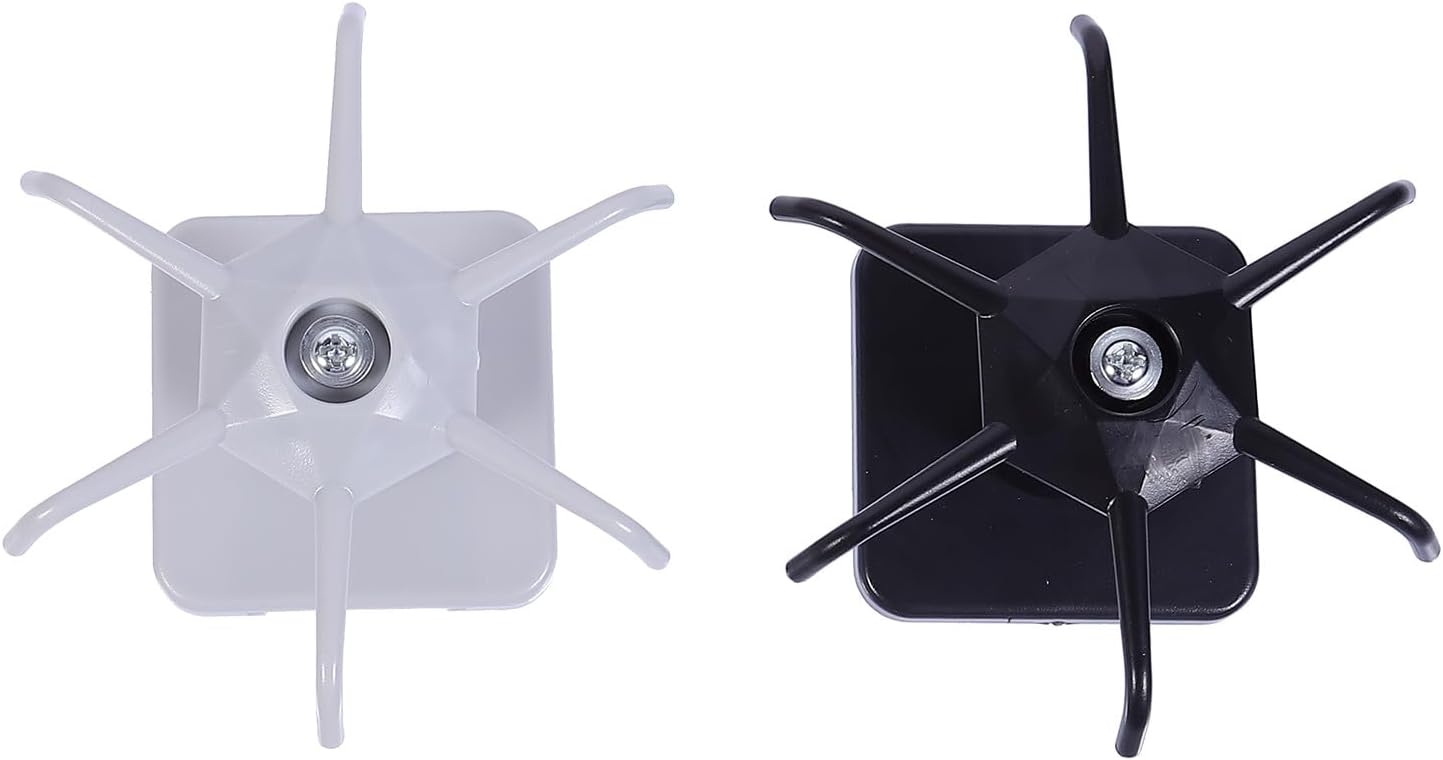 Wall-Mounted Kitchen Rack and Utensil Hooks Set, Punch-Free Spatula and Spoon Holder, 2pcs Black and Gray White Kitchen Organizer for Wall Storage