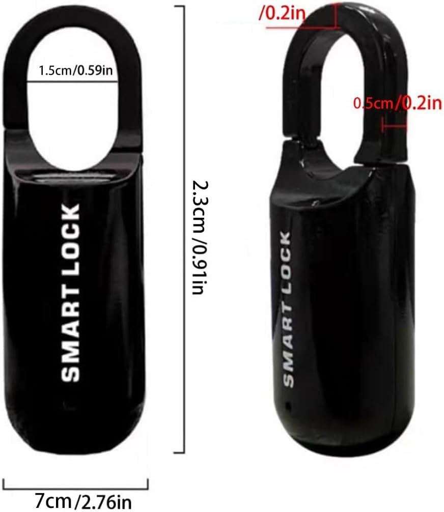 Candado Inteligente con Huella Dactilar: Cerradura Biométrica Sin Llave con Carga USB para Taquillas De Gimnasio De Alta Seguridad, Cobertizos, Trasteros, Equipaje Y Maletas. Black+Red