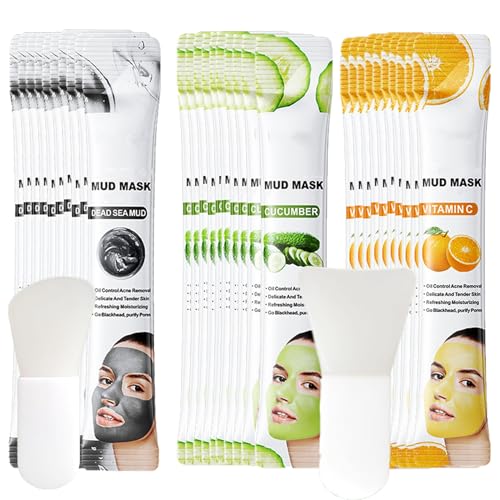 30Pcs Recovery Mud Mask Clay Mask for Face Vitamin C & Cucumber &...