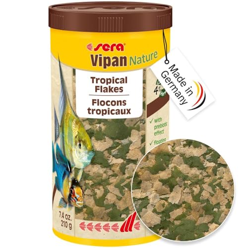 sera Vipan Nature El alimento Principal con un 4% de harina de Insectos y con Efecto prebiótico, 1 l (Paquete de 1), 1000