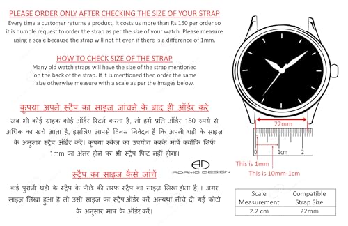 Image of ADAMO 22mm Croco Design Genuine Leather Watch Strap for Men & Boys | Ultra Slim 3mm Thickness Compatible with Tita-n Edge & Similar Watches | Formal & Casual Wear | Silver Buckle | Strap Only