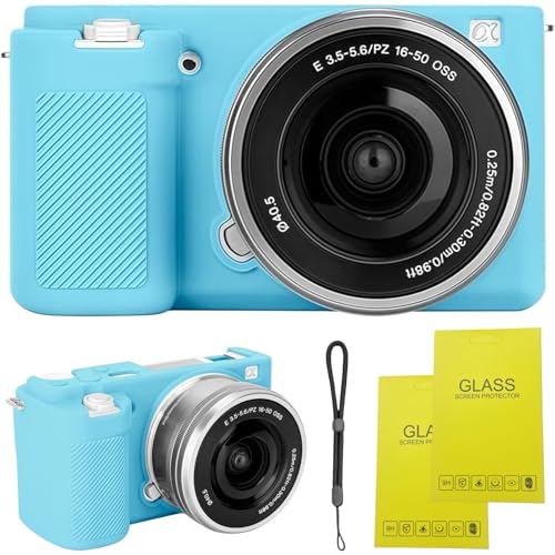 Funda de silicona para cámara Sony ZV-E10 color azul cielo miniatura 1
