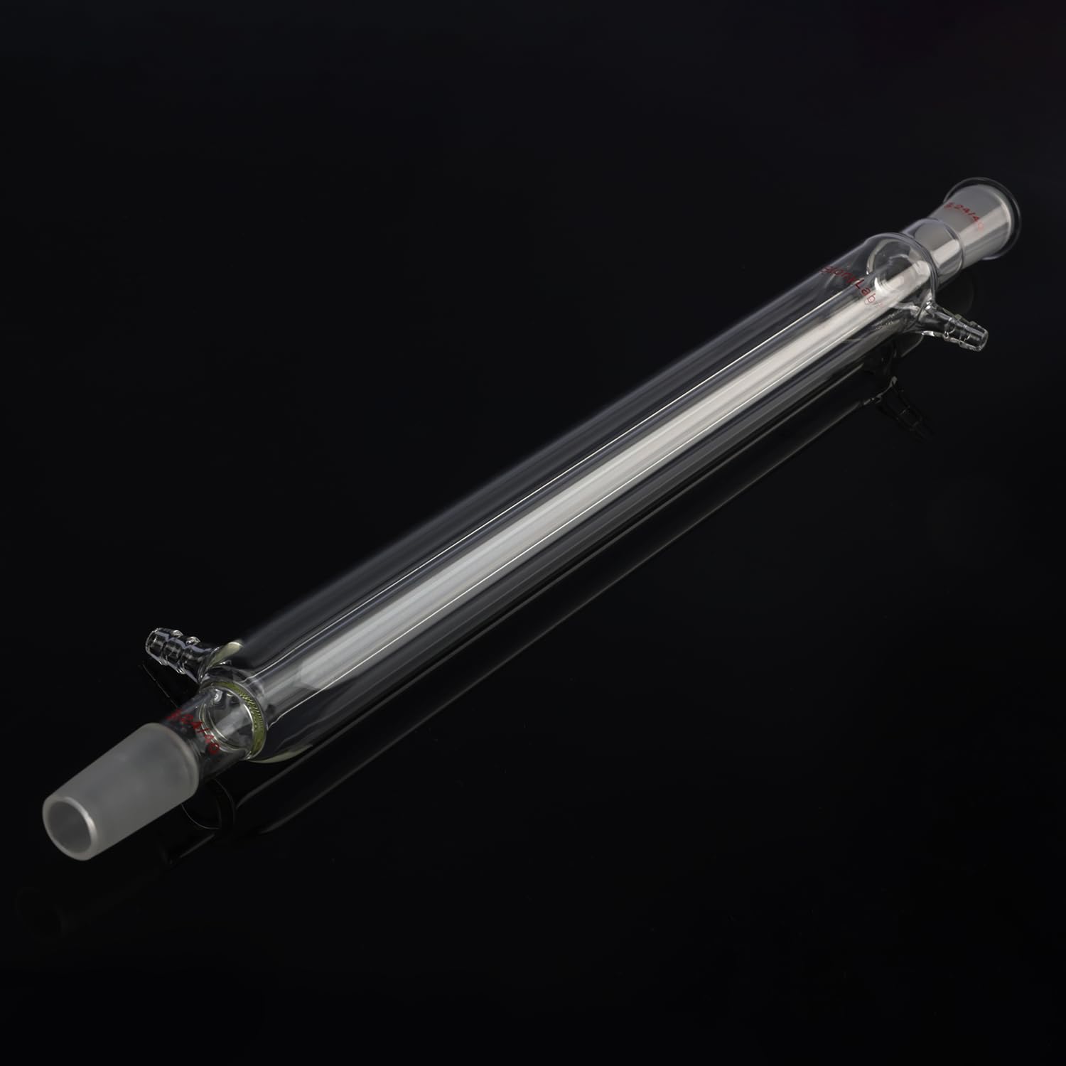 stonylab Condenseur Liebig, Condenseur en Verre Borosilicaté avec Joint 24/40, Longueur de Veste 400 mm, Matériel de Distillation et Condensation de Laboratoire