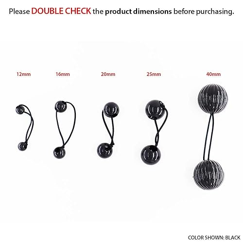 Miniatura 4 de Beauty Town 12 ligas para el cabello con cuentas de burbujas, soportes para cola de caballo de 0.98 pulgadas para niñas y niños, elásticos coloridos