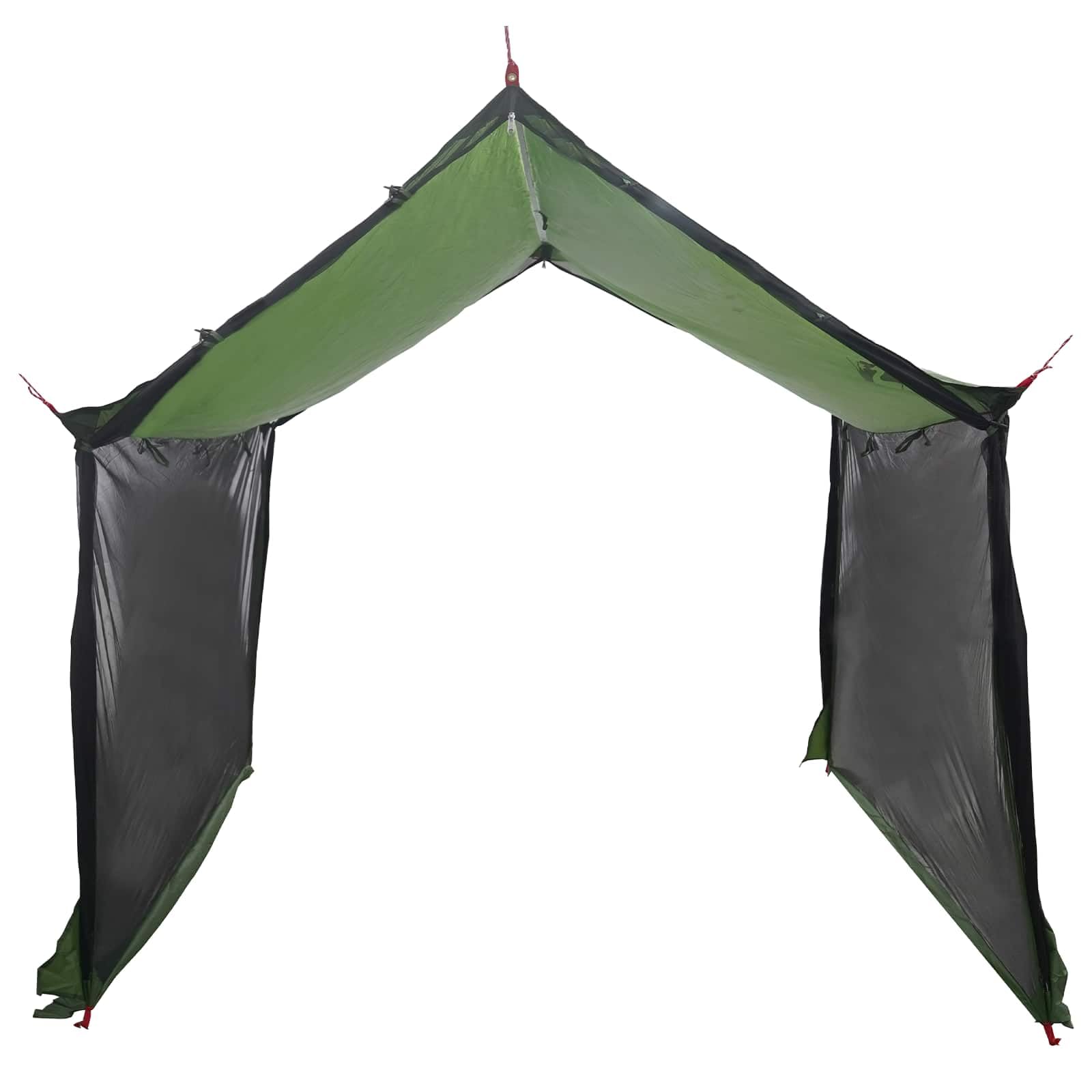 Camping Tarp mit Netzwänden, grün, 340 x 260 x 220 cm, 185T Polyester PU Dach, Belüftung mit Moskitonetz, mit Reißverschlusstür, für Camping Wandern Festival