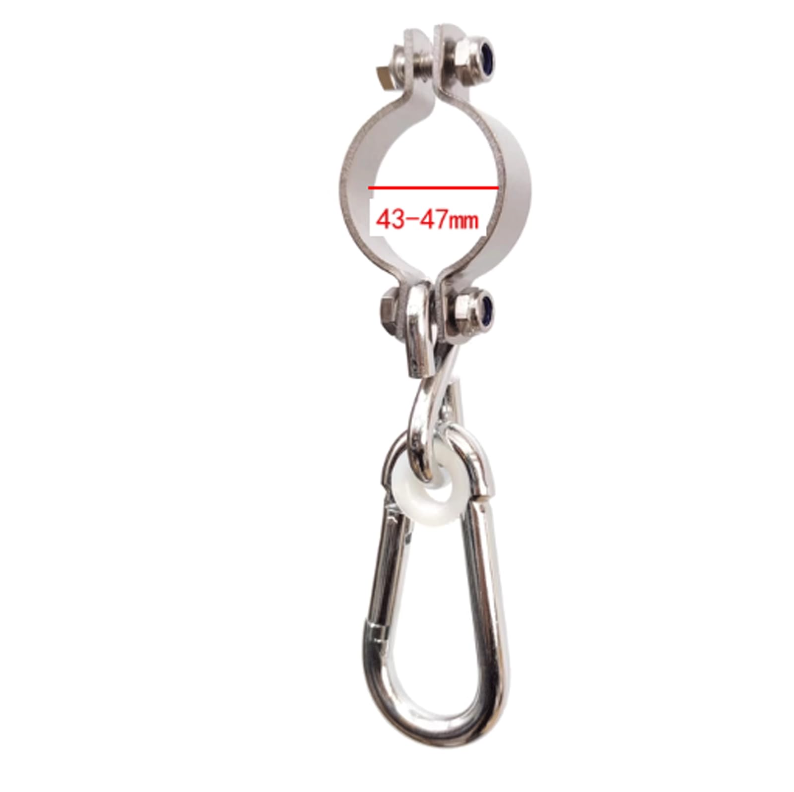 Ganci per altalena resistenti per tubi rotondi, accessori per altalene orizzontali, chiusura a scatto durevole, montaggio sicuro per tubi rotondi per attrezzature da gioco all'aperto