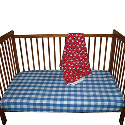 Drap housse bébé Wildcollect flanelle coton bleu pour couffin et lit nomade
