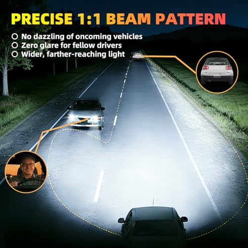 Image of For Dodge Ram 2002-2005 Light Bulbs, Integrated Hi-Lo Beam And License Plate Light Combo, Plug-and-Play Installation, 6 Pack