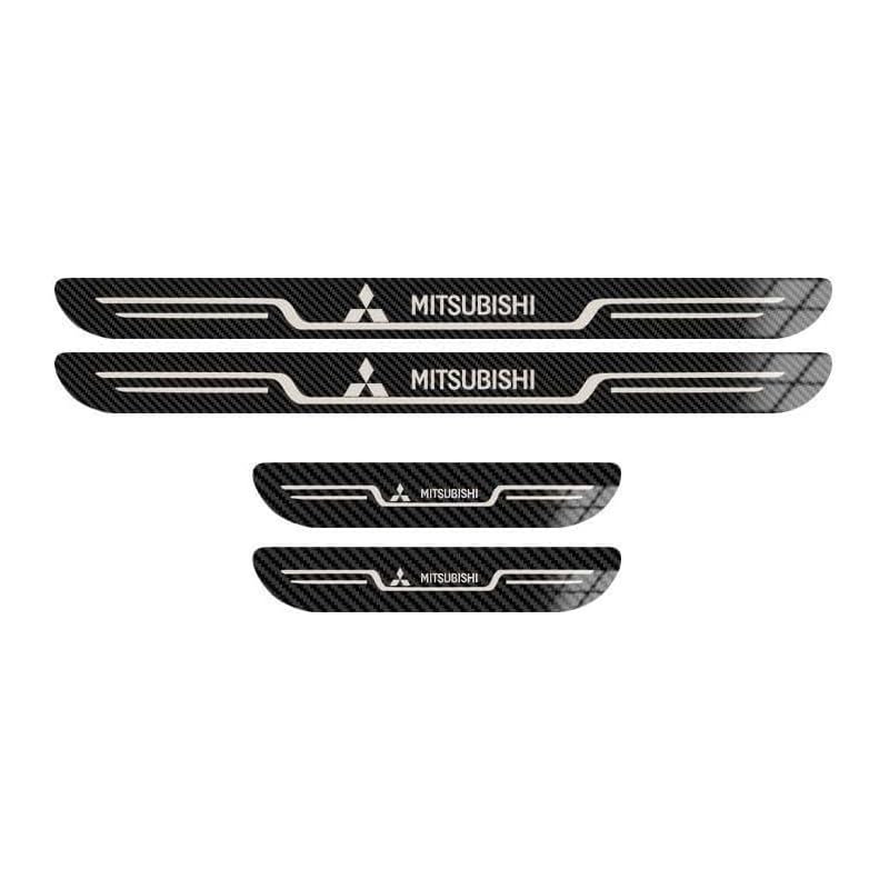 Car Door Sill Protector for Mitsubishi Eclipse Cross 2018-2023, 4 Pcs Car Door Sill Scuff Plate Door Edge Protection Decorate Accessories