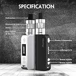 Manvap Cigarette Électronique Kit Complet 120W 1800mAh 2ml Top Refill Atomiseur 0,3ohm, E-Cigarette Vape Pen Set Pas de e-liquide sans Nicotine EVOKE (le noir)