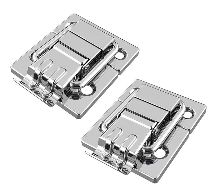 Loquet à Bascule Serrure Métal Chromé 2 Pièces Pour Flight Case Boîte à Outils Armoire