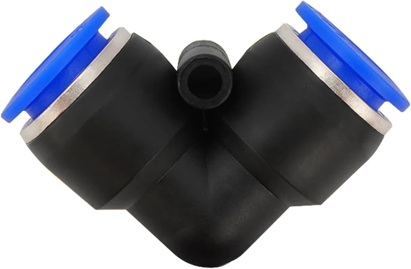 PV 4mm 6mm 8mm 10mm 12mm Pipe Hose Tube 2 Way 90 Degree Elbow Pneumatic Plastic Fitting Connector Parts 100Pcs(100PCS PV-12)