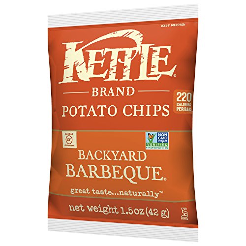 Image of Kettle Brand Potato Chips, Backyard Barbeque, Single-Serve 1.5 Ounce (Pack of 64)