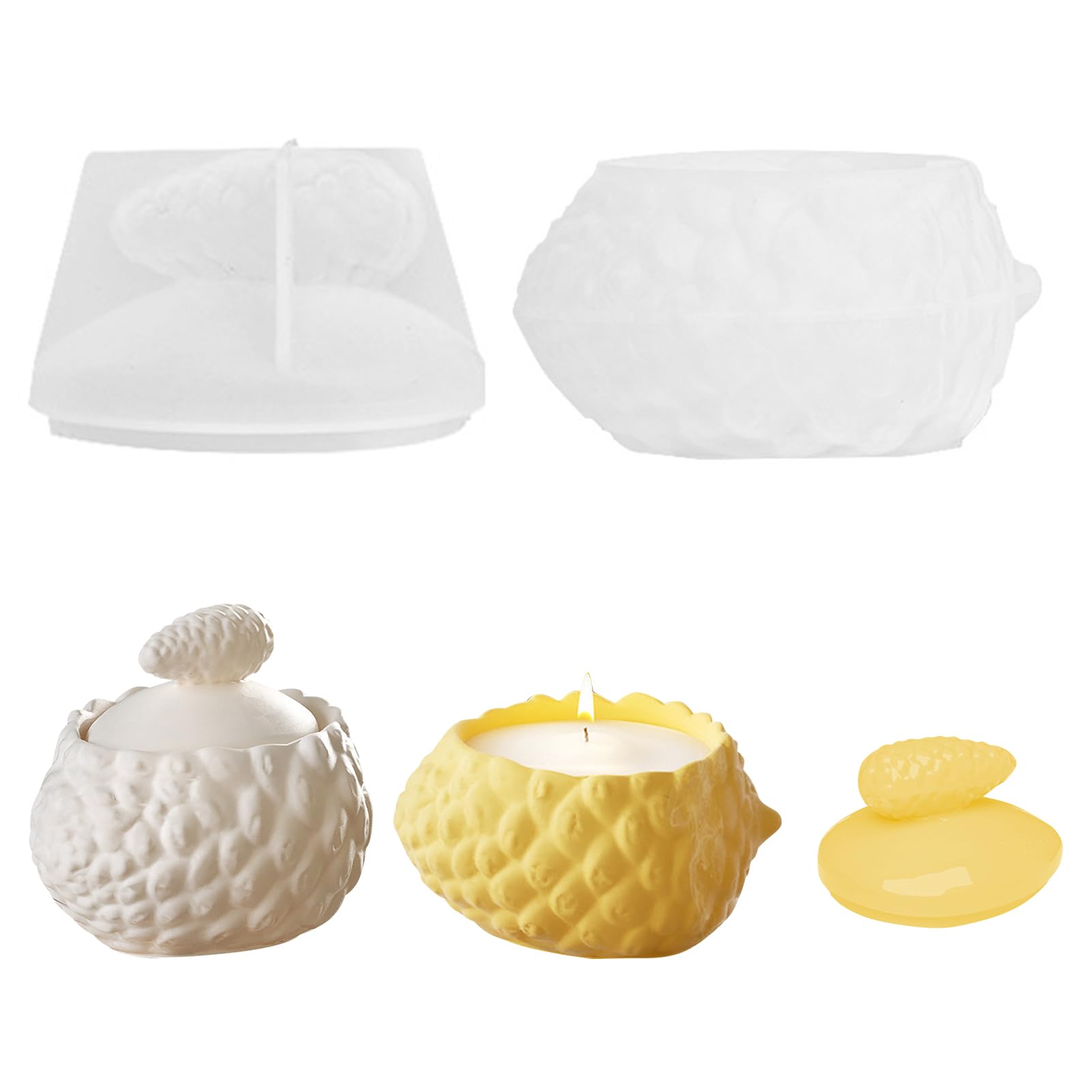2 Stampini In Silicone Per Candele A Forma Di Fiocco Di Neve E Stella - Decorazioni Natalizie Fai Da Te - 2