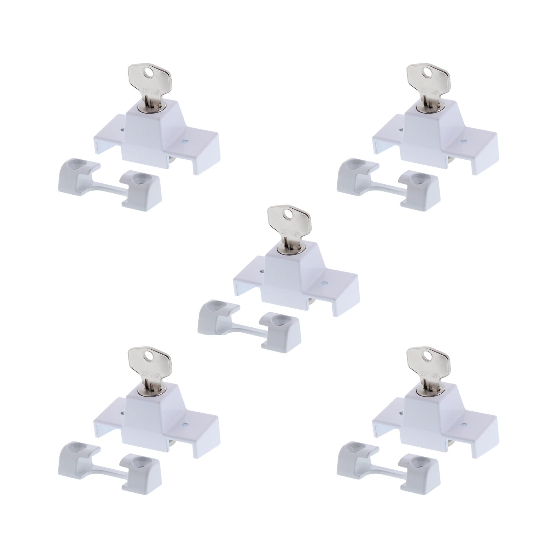 5 X SIEGENIA 880906 Sicherheitsfenster Schlösser / Riegelschlüssel!!! 5 Stück Top Qualität Sicherheitsschlösser zum Schutz der Kinder zum Öffnen des Fensters!!! Mit 4 Schrauben!!!