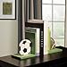 Adeco Decorative Soccer Ball Football Child's Wood Sports Bookends (Set of 2)