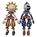 Ttedoye 2 pz 2022 Nuovo Sundrop FNAF Giocattoli di Peluche,moondrop Plush FNAF Security Breach,28cm/11inches,Regalo di Compleanno per Fan e Bambini (Sole + Clown)