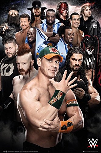 WWE　ポスター Amazon.com: POSTER STOP ONLINE WWE Superstars 2016 - Framed