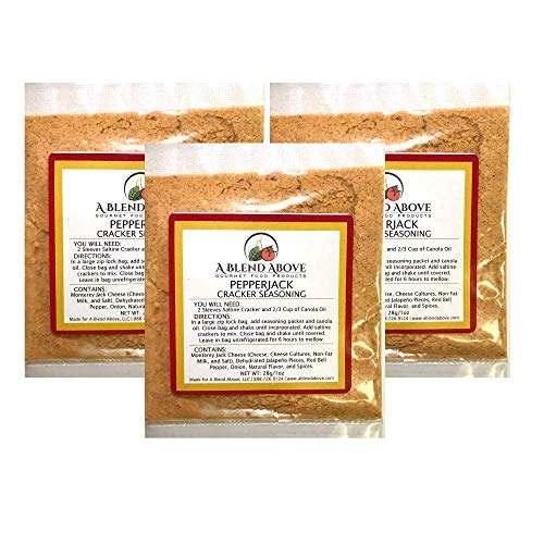 A Spice Above Dips, Spreads, and Dressing Mixed Seasonings Party Packets, A Blend Above, 3 Pack (Pepperjack Cracker Seasoning)