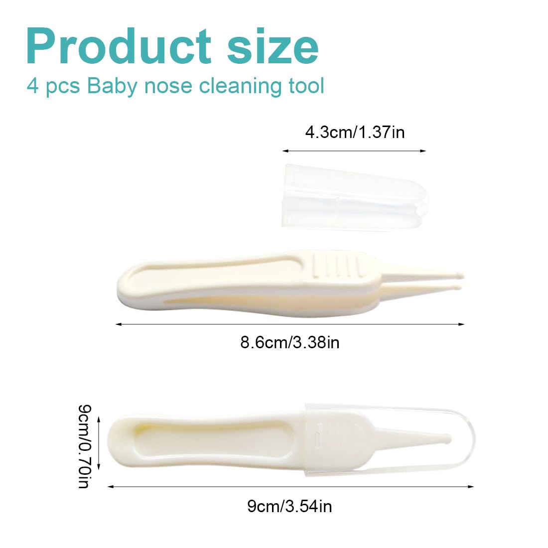 4 Pcs Pince à Épiler Pour Nez De Bébé, Sécurité Pour Bébé Brucelles, Pince à Épiler Pour Bébé, Pince à Épiler Pour Nettoyer Pince