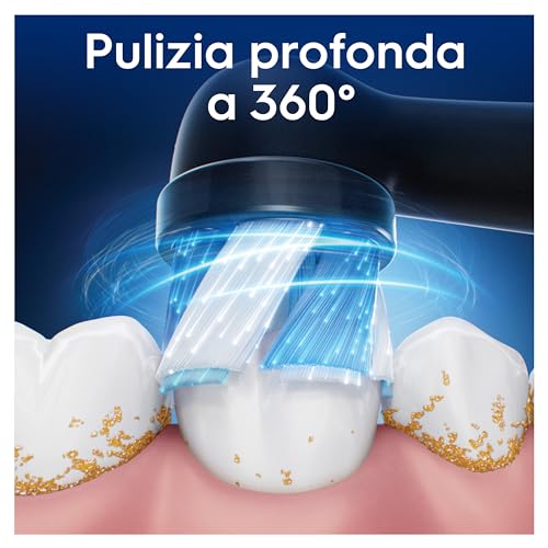 Oral-B iO Ultimate Clean Testine Spazzolino Elettrico, Confezione da 8 Testine di Ricambio Nere, Rimuove il 100% della Placca, Progettate per il tuo Oral-B iO, Adatto alla Buca delle Lettere - Immagine 1