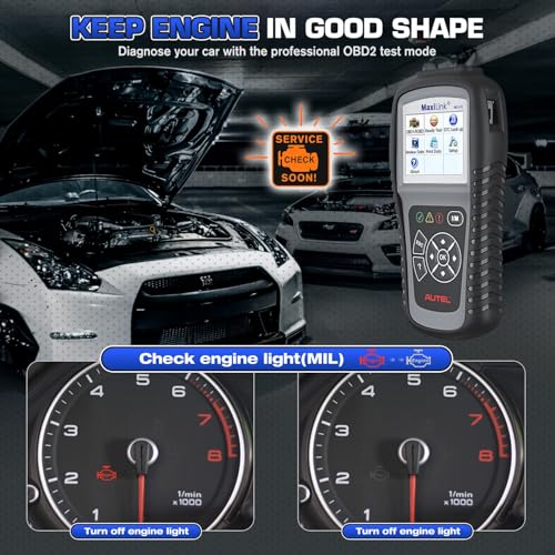 Autel MaxiLink ML519 OBD2 Scanner, New Ver. of AL519, Enhanced Mode 6 Car Code Reader, Check Engine Light Read/Erase Fault Code Car Diagnostic Tool, One-Click Smong Check, DTC Lookup, Up of AL319 - Image 7