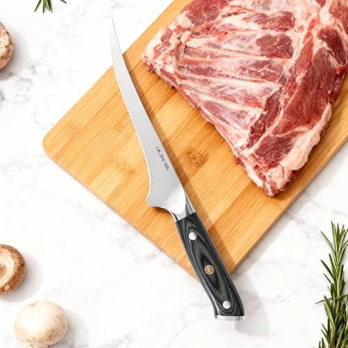 Fillet Knife 7 Inch, Super Sharp Boning Knife Constructed from Superior Stainless Steel with Ergonomic Handles, Professional Filleting Knives for Meat Poultry Cutting - Image 4