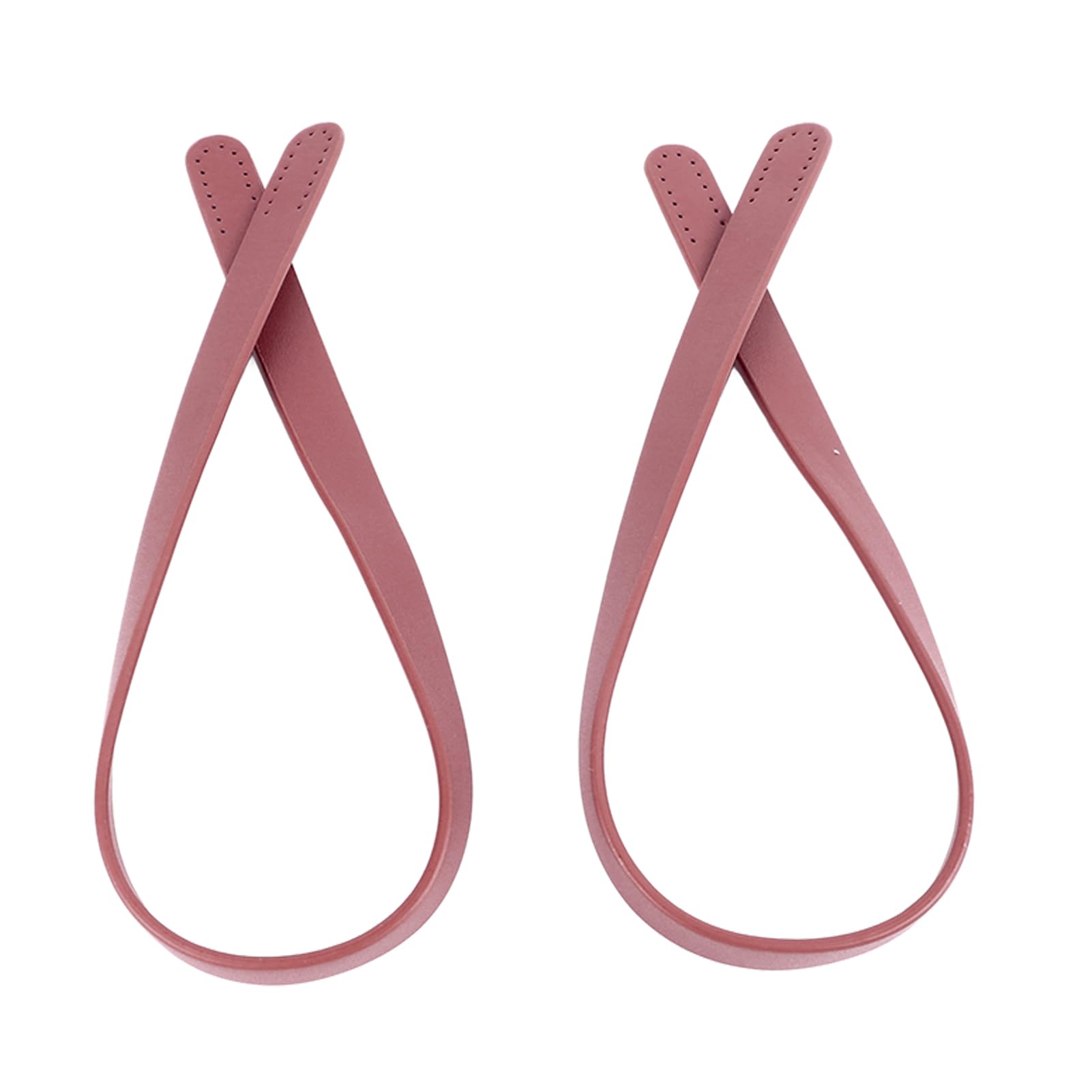 Asas de bolso de cuero genuino de repuesto, correas de bolso Premium de 21,7 pulgadas con agujeros para bolso DIY, Accesorios de reparación de bolsos de ganchillo (vino tinto)