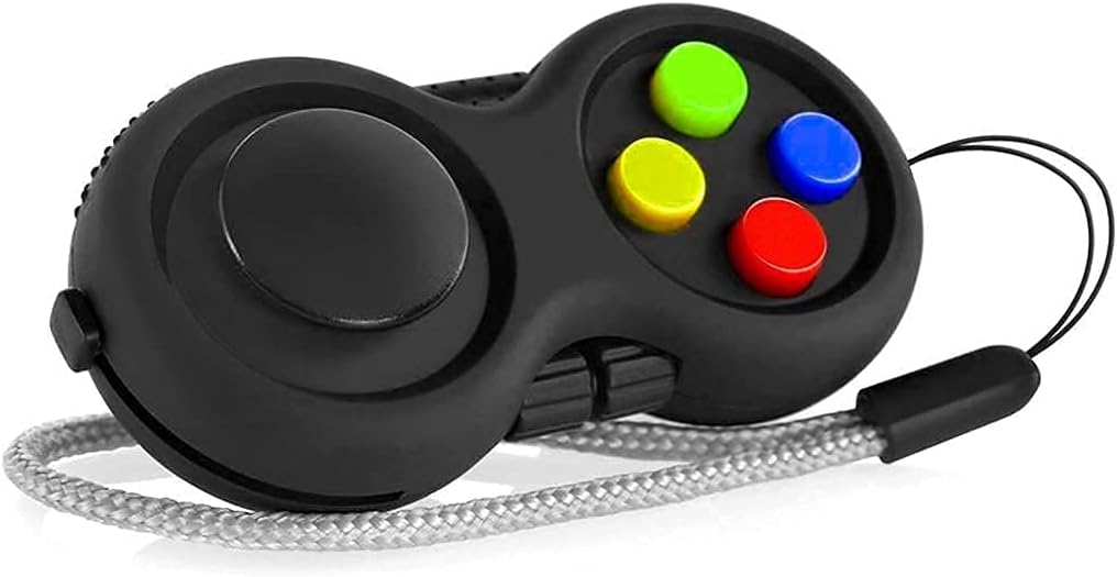 Verilux® Fidget Pad Toys with 8-Fidget Functions 2nd Generation Fidget Toy Controller Stress Reducer Hand Shank Fidget Cube Perfect for Release and Anxiety Relief Pop it Fidget