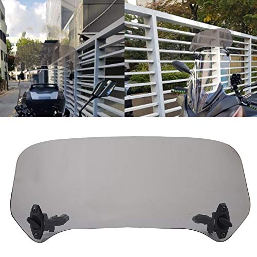Déflecteur De Pare-brise Moto Universel – 28 Mm De Hauteur, Avec Bras D’extension Et Charnières – Améliore La Protection Contre Le Vent Et Réduit Le Bruit – Transparent Ou Fumé - 4