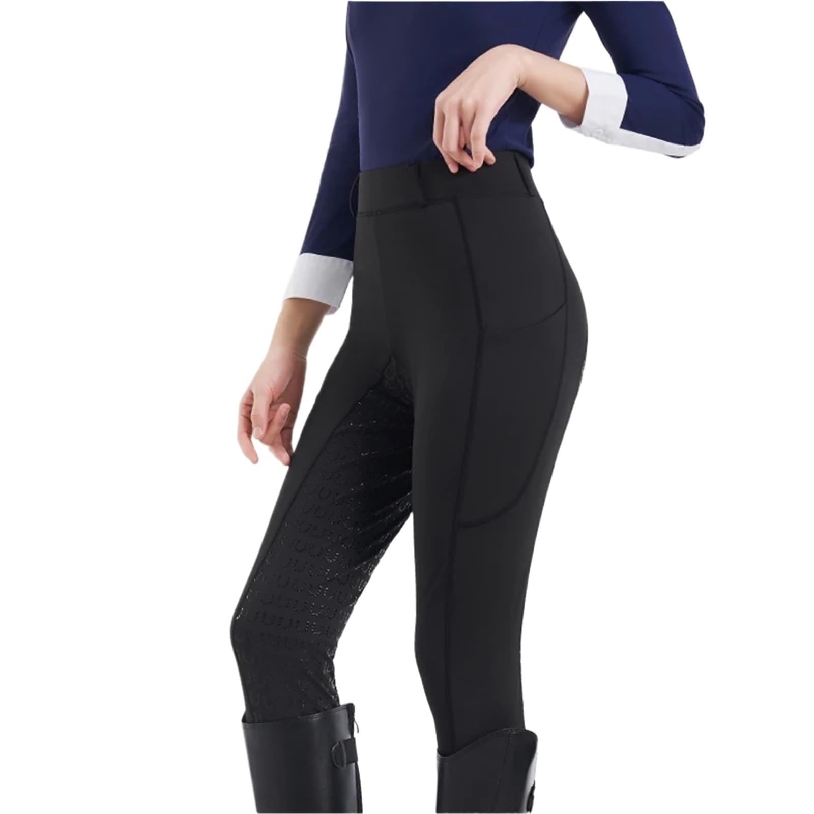 Mallas De EquitacióN Pantalones de equitación cintura alta for mujer, silicona, deportivos profesionales, resistentes al desgaste y antideslizantes