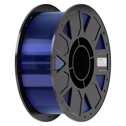 Image of Creality Ender PETG 3D Printer Filament 1.75mm 1KG (2.2lbs), High Precision, Strong Toughness, Odorless, Better Flow, Moistureproof 3D Printing Ender PETG Filament, Transparent Blue