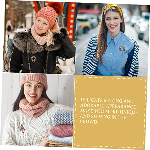 Christmas Jewelry Gifts Brooch 2Pcs Brooch Rhinestone Jewelry Set De Para Xmas Crystal Pin Christmas Decoration Xmas Rhinestone Brooch Metal Breastpin Christmas Suit Accessory #TOP7