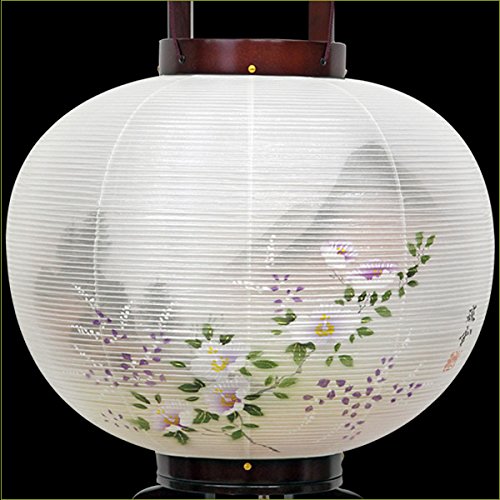 【美品】盆提灯　絹　桜　対 Amazon｜内田醇 行灯・盆提灯/ちょうちん 桜 12号 絹 巧 二重