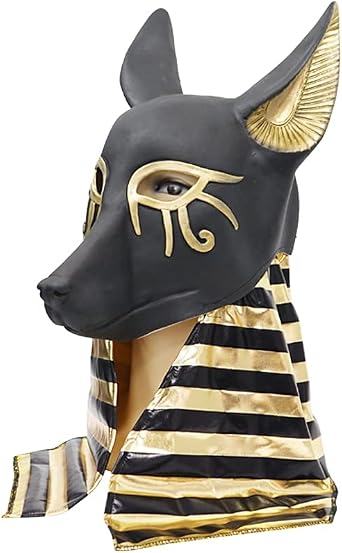 EraSpooky Anubis Adult Mask Egypt The Jackal God Costume Accessories