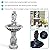 Sunnydaze Fairy Flower 42-Inch Solar Fountain with Battery Backup and LED Lights - Submersible Pump - Resin and Fiberglass