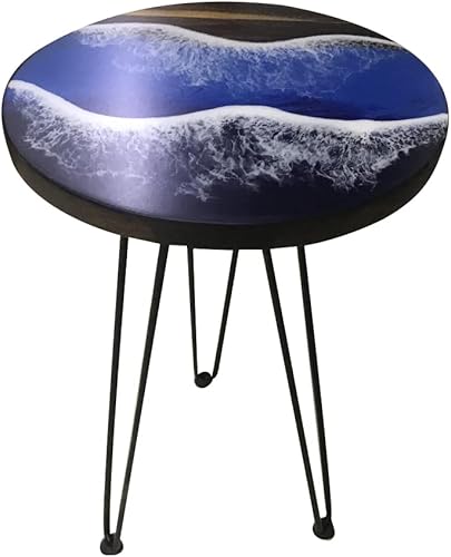 Miniatura 11 de Mesa de centro redonda 100% hecha a mano, molde de silicona, taburete de resina epoxi, mesa de exposición de cristal DIY, mesa pequeña para servir