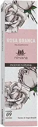 Incenso Natural Rosa Branca 100% Natural (9 Varetas)