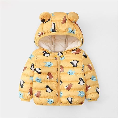Winter Down Coats for Kids Baby Boys Girls Quilted Puffer Padded Jacket Cute Bear Ear Hoods Infant Warm Windproof Outerwear4