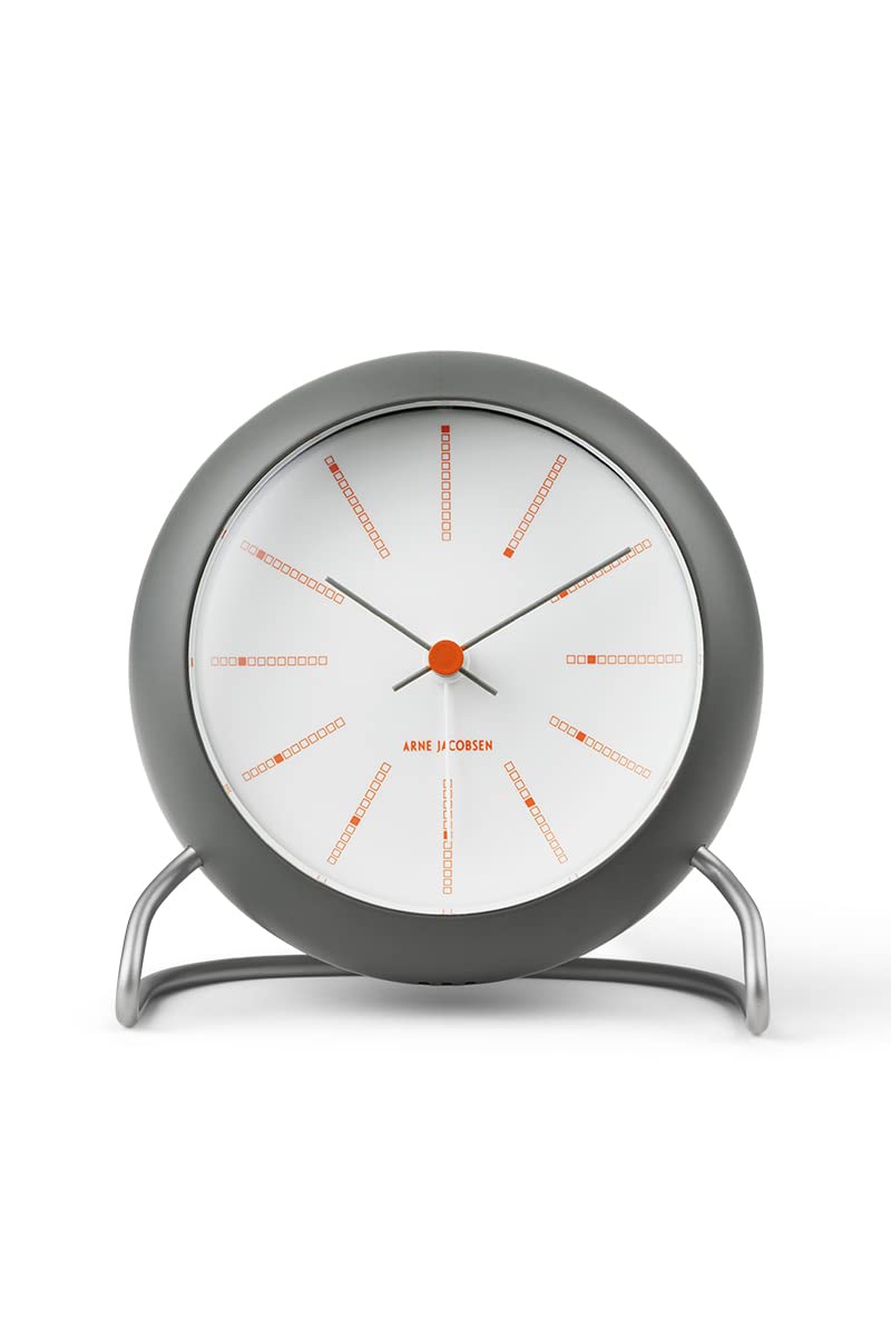アルネヤコブセン Bankers Table Clock Gray 43694 ARNE JACOBSEN 43694 Bankers Table Clock Gray, Gray, Free, Modern