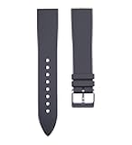 20mm Black Italian Rubber Watch Band Fits Men's Victorinox Swiss Army Recon 24533, Original SAI 24549 & More