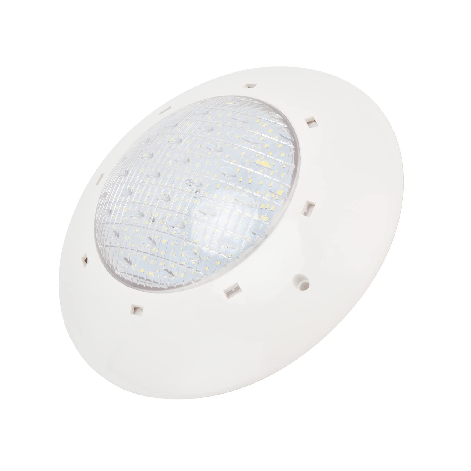 Acouto Lámpara Subacuática para Piscina, Luz Blanca AC12V IP68, Superficie de Espejo para PC SMD2835 LED, Montaje en Pared para Piscinas, Acuarios, Fuentes (18W)