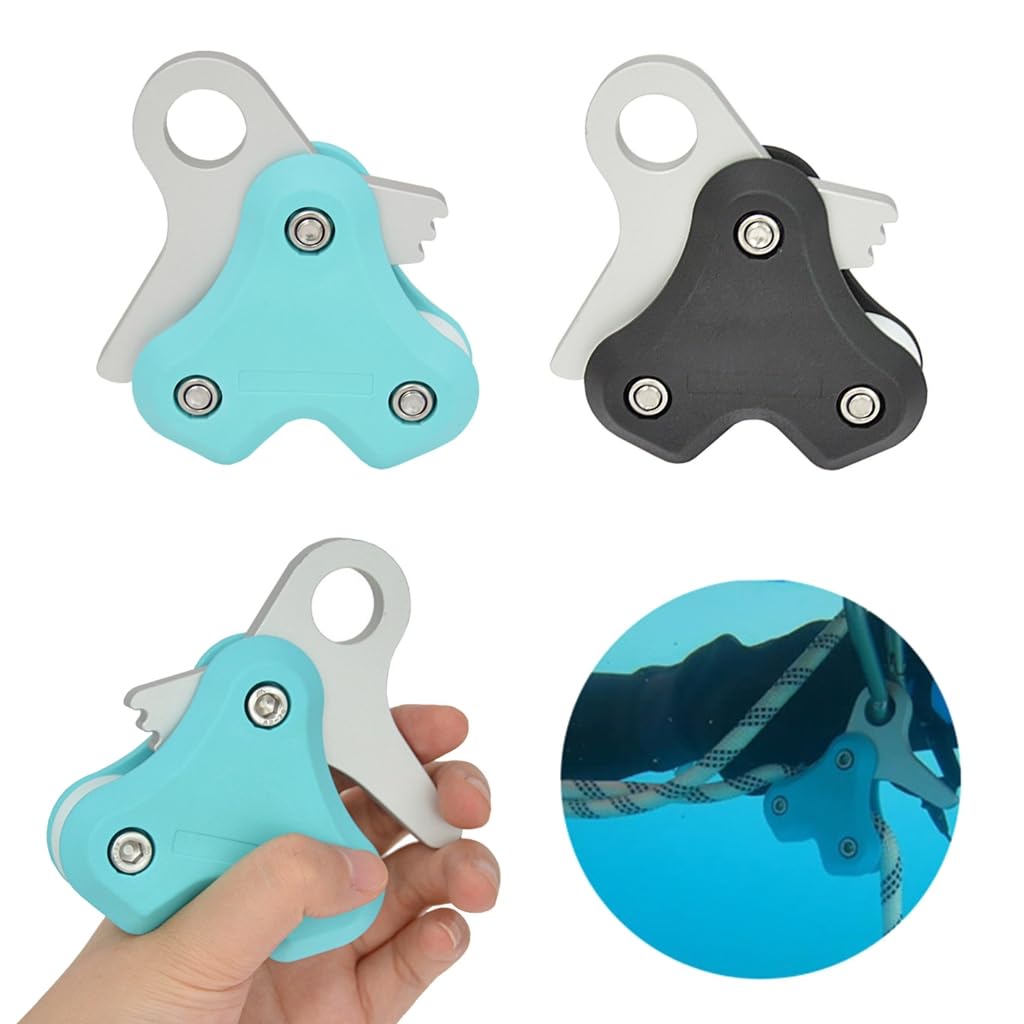 Stebcece Portable Scubas Diving Pulley Underwater Gear Aluminum Line Holder for Outdoor Diving Activity 250kg Loading Accessories