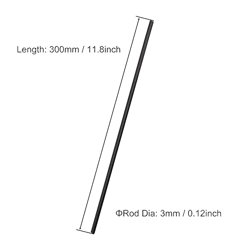 Miniatura 9 de Varillas de fibra de carbono de 0.059 in x 11.811 in barra redonda mate sólida para manualidades de bricolaje RC modelo de avión coche 10 unids