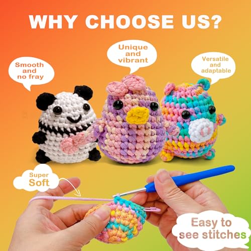 Image of 3.5Oz Beginner-Friendly Yarn for Crocheting and Knitting;Worsted-Weight Medium #4;Cotton Blend Yarn for Beginners with Easy-to-See Sitches,Great for Amigurumi DIY (Azure Wave,1 Skein)