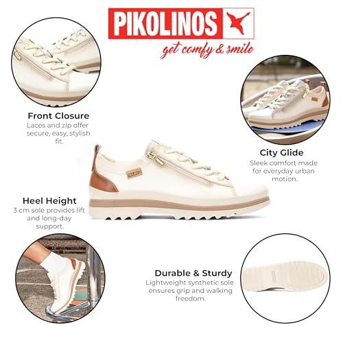 Infinity Women’s Leather Lace Up Trainers Sneakers - Vigo2