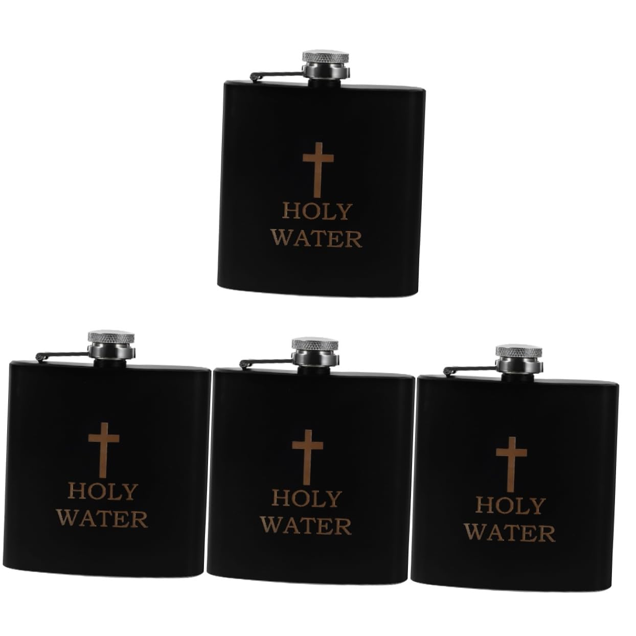 Mipcase 4 Pezzi Fiaschetta Santa Acciaio Inossidabile Portatile per Attività Outdoor per Amanti Della Natura