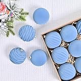 Weihnachtsbaumschmuck, 8 cm, Beflockungskugel, dunkler Samt, Weihnachtsbaumschmuck, 12 Stück, Weihnachtsdekoration für Zuhause, Küche, Bauernhaus
