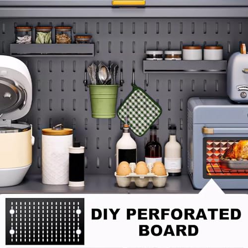 Armoires de rangement avec porte rabattable pour désencombrer votre support pour micro-ondes